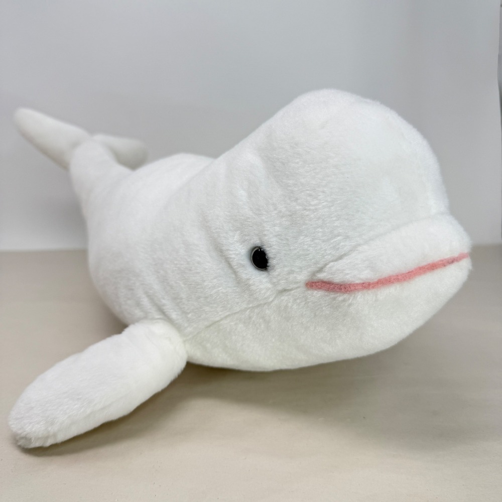 Wild Republic Beluga Whale Plush White Stuffed Animal Marine Life Toy 15 Inch